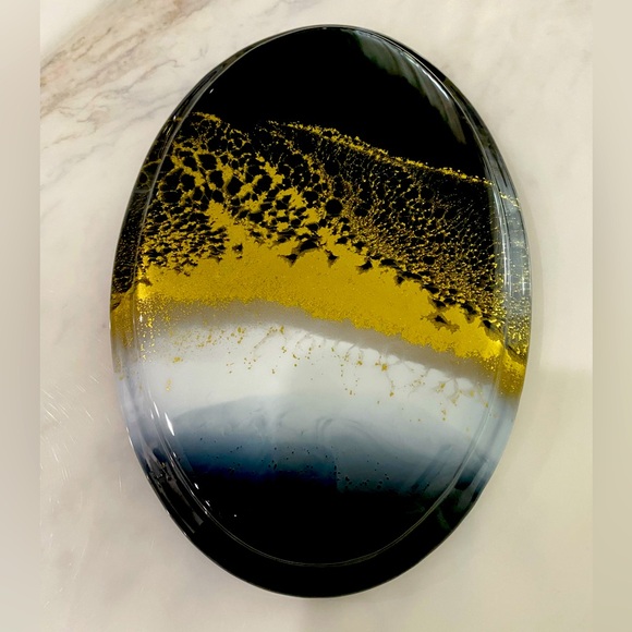 Contemporary Resin Art 7.5” X 5.5” - Picture 1 of 4